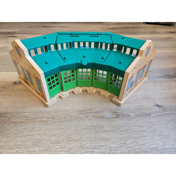 Mattel Other - Wooden Roundhouse Train Station Building Toy Kids Play Set